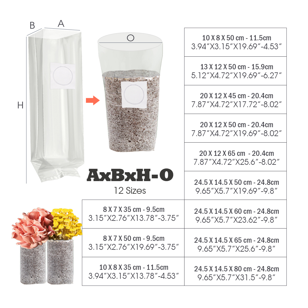 10PCS 0.08mm Thick PP Autoclav - огляд і ціна Mushroom Spawn Bag