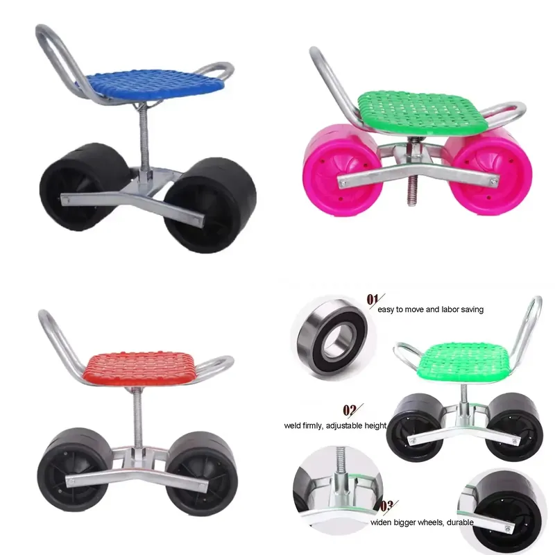 Adjustable Height Rolling Stoo - огляд і ціна Agriculture Farming Working